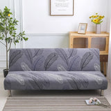 [Stretch Sofa Bed Cover] Spring/Summer Milk Silk Fabric Living Room Armless Folding Sofa Sofa Cover puf grande y esponjoso