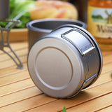 Camping Titanium Cooking Pot Bowl Cup Multi Use Ultralight Folding Handle 450ml 600ml
