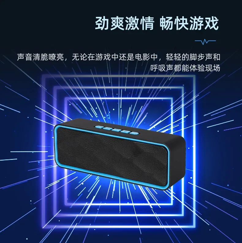Waterproof Wireless Bluetooth speaker high sound quality small portable double soundbar speaker household outdoor loud subwoofer