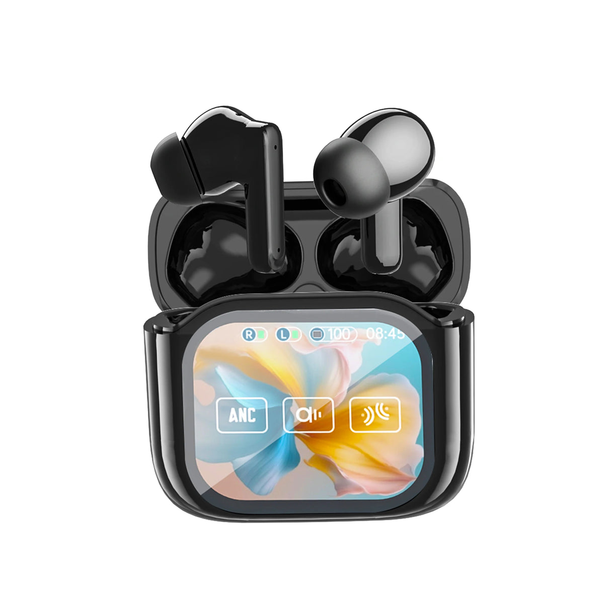 AI Language Translation Earbuds 144 Languages Real Time Translator In Ear LCD Touchscreen HD Sound Noise Canceling Wireless