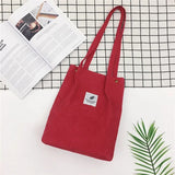 Bags for Women 2021 Corduroy Shoulder Bag Reusable Shopping Bags Casual Tote Female Handbag for A Certain Number of Dropshipping