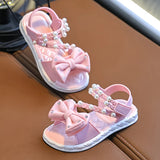 Girls' Elegant Sandals - Versatile & Stylish For Indoor/Outdoor, Beach-Ready Princess Shoes With Beaded Tassels, Breathable & Li