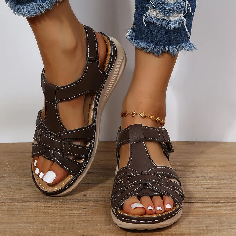 Women's Simple Wedge Sandals, Casual Ankle Strap Platform Sandals, Women's Comfortable Sandals