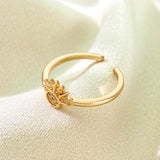 2Pc/set Sparkling Ring Riyue Suitable Ring for Women To Wear Fashion Female Sun Moon Star Ring Cubic Zircon Ring for Women Gifts