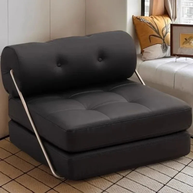 Cotton Cloth Wooden Frame Folding Living Room Sofa Bed Detachable Washable Creative Modern Luxury Sofas Bed Home Furniture
