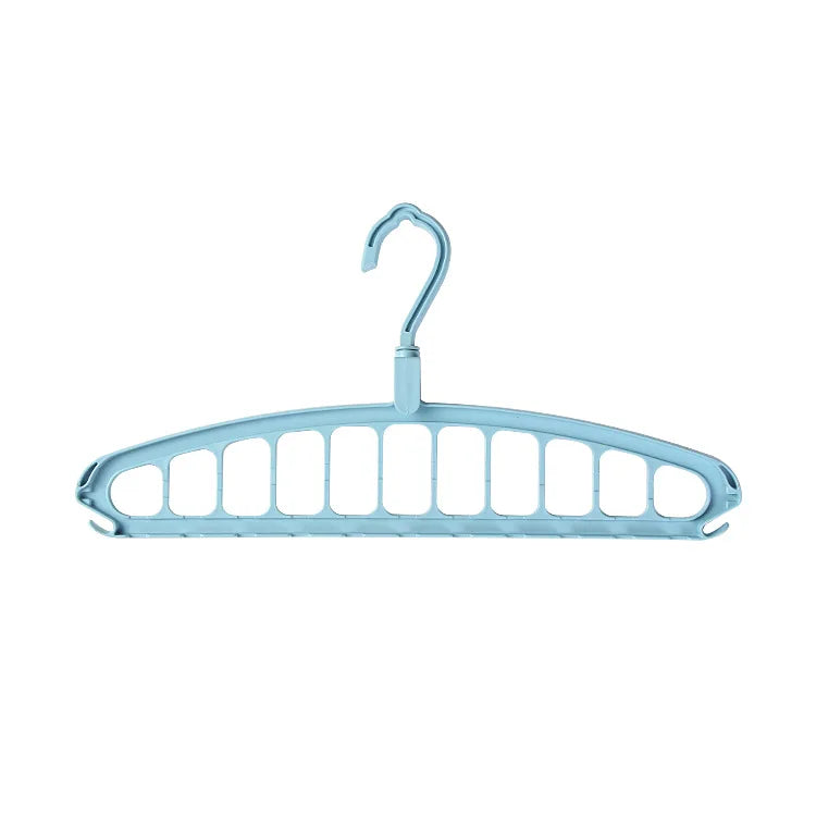 1pc Space Saving Multi-Hole Clothes Hanger For Home, Dorm, And Travel - Foldable Drying Rack For Trousers, Shirts, And Skirts