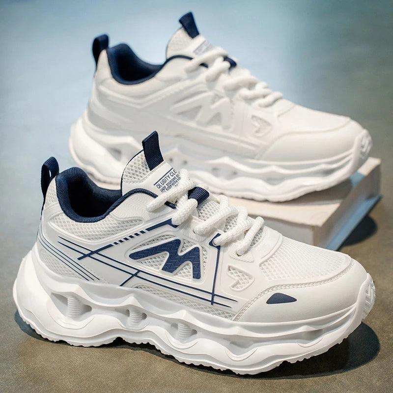 Running Shoes Men  Breathable Flat Comfortable Non-Slip Soft Platform Casual Sports Shoes Mesh Trendy Sneakers Man