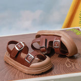 Boys Sandals Collision Avoidance Non-slip Baby Prewalker 1-6 Years Old Children Soft Soled Velcro Sandals