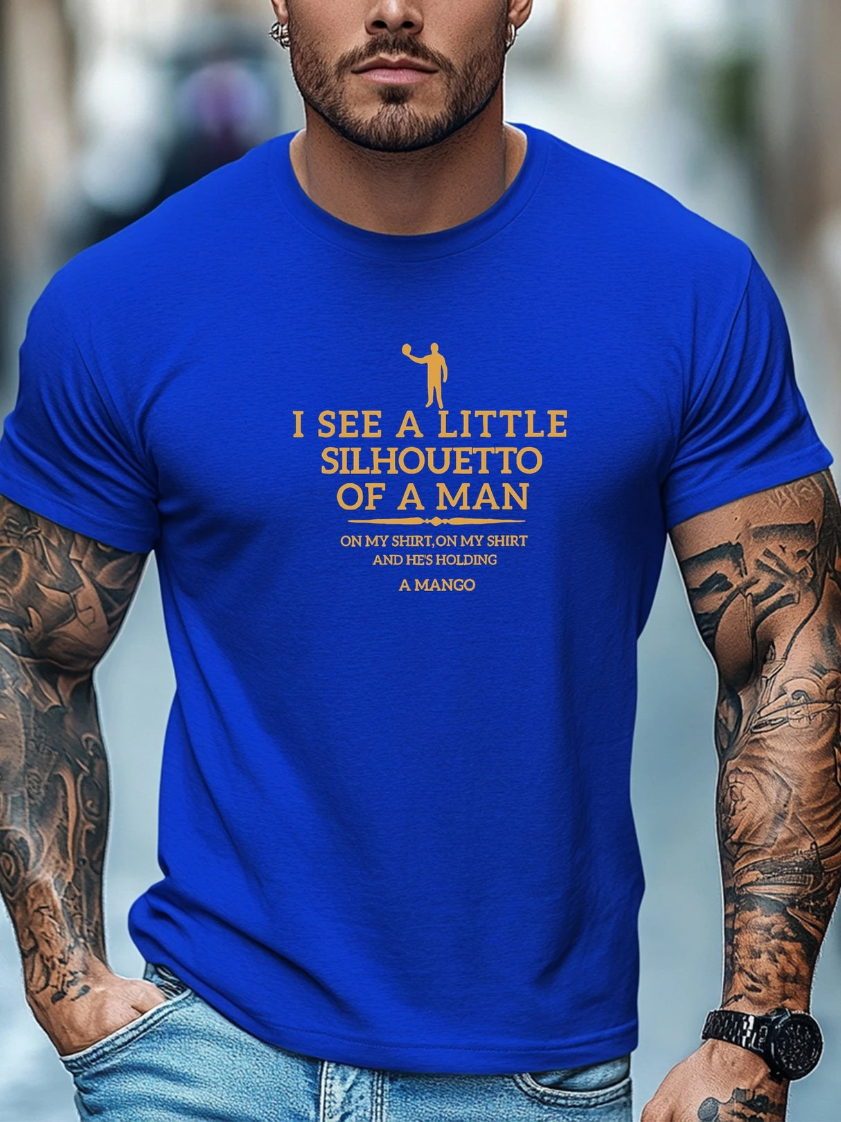 Men's t shirts I SEE A LITTLE SILHOUETTO OF A MAN Graphic Summer Soft Comfort Fit Tee Daily Wear Tops