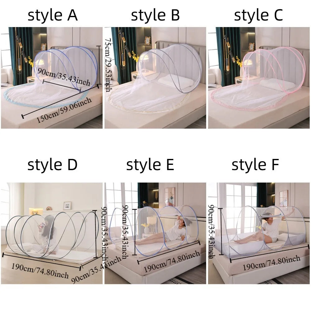 Screen Tent Anti Mosquito Travel Mosquito Net Adjustable Single Folding Mosquito Net Portable Mosquito Net Bed Dormitory
