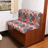 2pcs/set Elastic RV Dinette Cushions Covers Floral Print Spandex Armless Sofa Cover Camper Car Bench Cover Furniture Protector