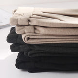 Woolen Pants For Women Harem Pencil Pants 2025 Autumn Winter High Waist Big Stretch Korean Style Casual Lady Suit Pants Trousers