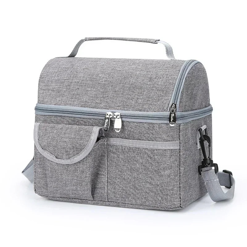 Portable Lunch Bag Waterproof Thermal Insulated Lunch Box Bento Pouch Dinner Insulation Bag Student Thickened Cute Lunch Bag