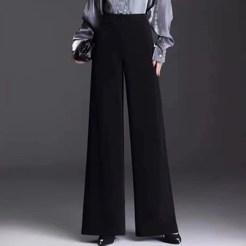 High-waisted Wide-leg Pants for Women 2025 Spring Autumn New Loose Straight Pants Draped Versatile Casual Pants