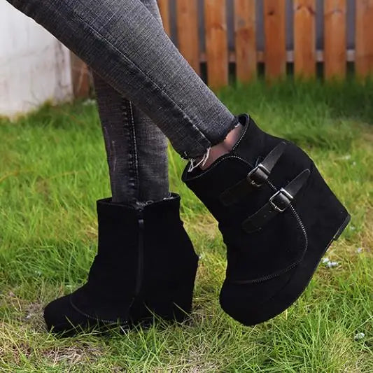 2022 New Autumn Winter chunky Ankle boots Women's warm boots Handmade fashion retro boots Mom Boots Ladies Boots