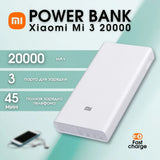 easyown Powerbank 3 20000mAh PLM18ZM 18W 2-Way Quick Charging USB-C Powerbank 20000  Portable External Battery Mi Powerbank