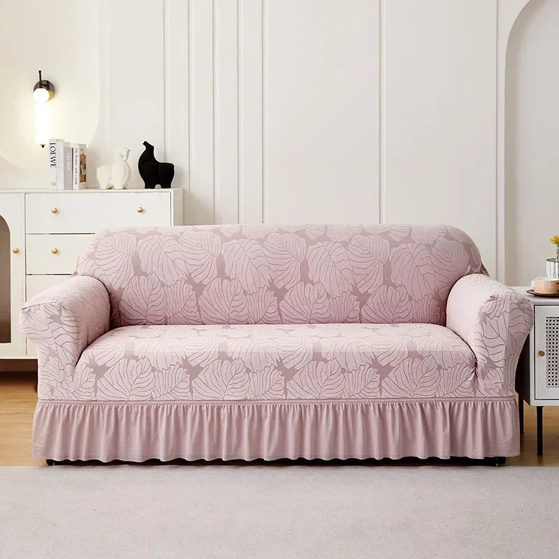 1/2/3/4 Seater Sofa Cover Single Double Three Four-Seater Elastic All-inclusive Dustproof Sofa Cover Yksivärinen sohvan kansi