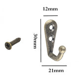 10PCS Retro Wall Hooks Hangers Door Wall Mounted Coat Hooks With Screws Suction Heavy Load Rack For Kitchen Bathroom Accessories