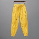 White Pants for Women with Elastic Waistband Loose and Casual Joggers Ankle-Length Leggings with Slimming Effect Harem Pants