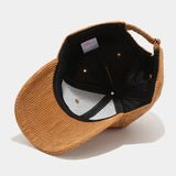 Autumn Corduroy Plain Baseball Cap for Men Women Daily Casual Outdoor Cricket Cap  Unisex Snapback   Casquette