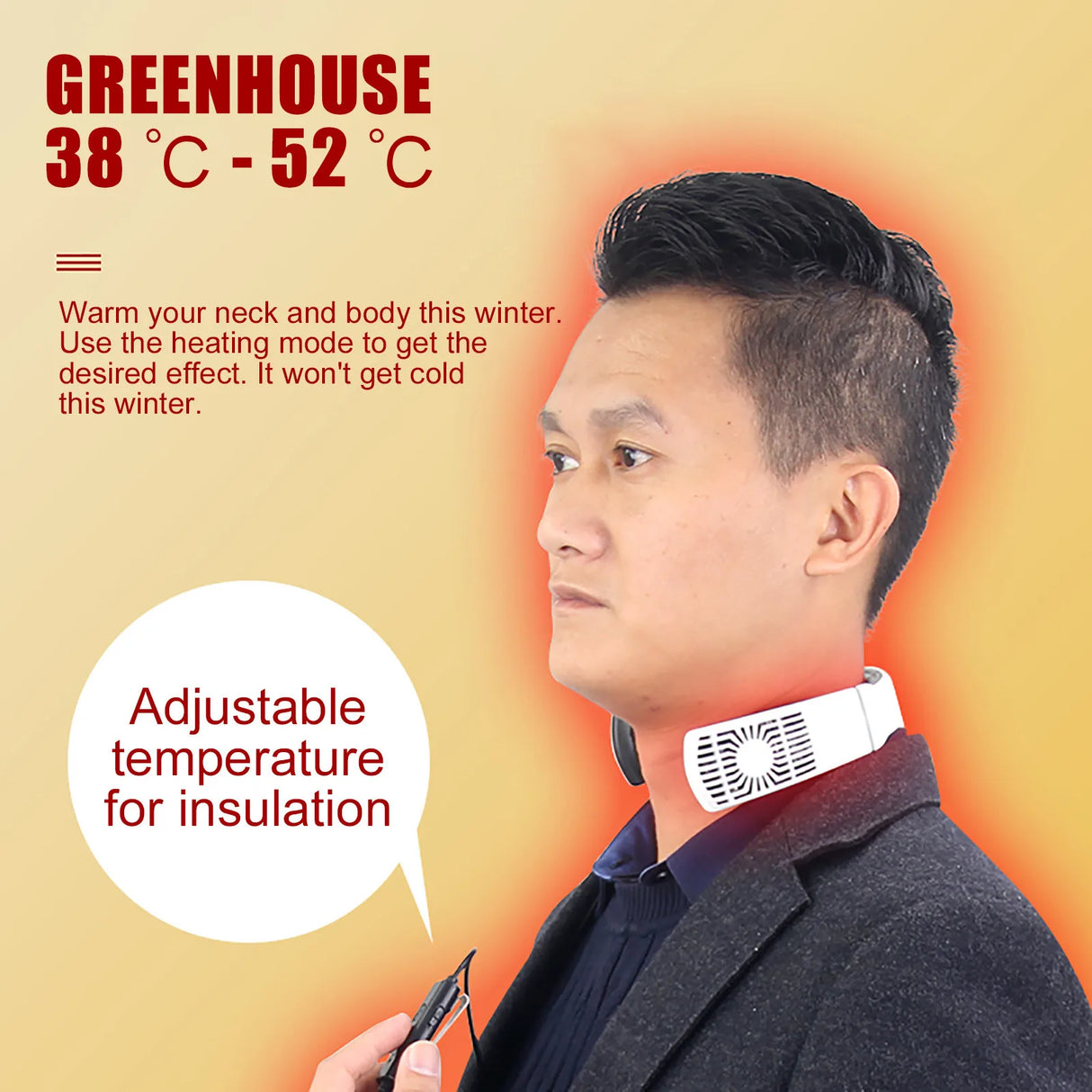 Neck Hanging Type Cooling And Heating Deviceportable Neck Heating Neck Warmer Ice Flakes Cooling And Heating Dual-purpose Device