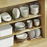 5 Grids Kitchen Cabinet Organizers for Dish and Bowl Tableware Tray Bowls Dishes Storage Rack Cookware Shelf Plate Storage Stand
