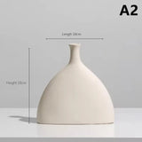 Bedroom Desktop Home Decor Photography Background Decor Modern Simple Ceramic Art Vase Dried Flowers Flower Arrangement Ornament