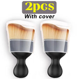 Car Interior Cleaning Brush Keyboard Air Conditioner Camera Thick Soft Fur Clean Brushes with Cover Crevice Dust Detailing Tools
