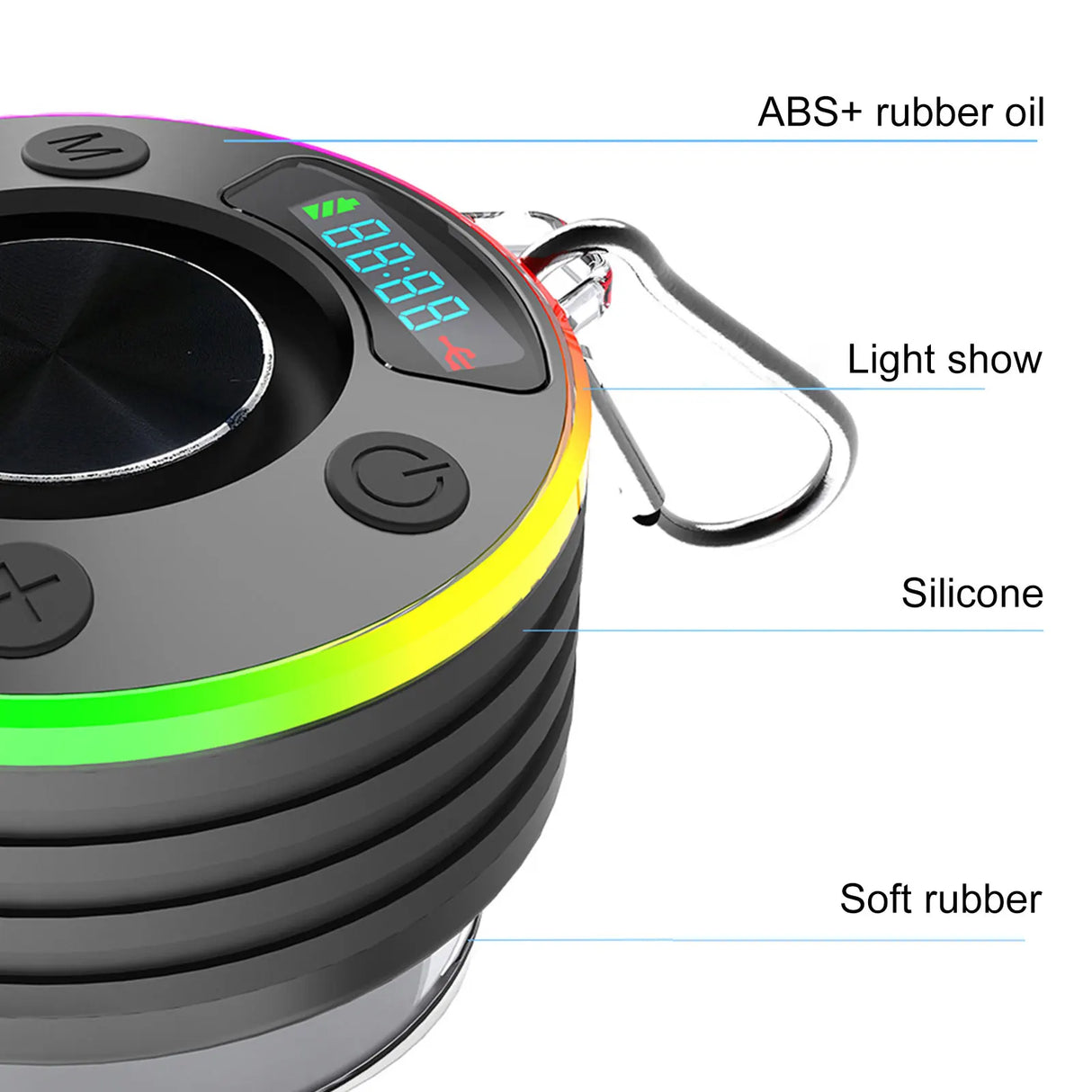 Portable Waterproof Bluetooth Shower Speaker with Suction Cup  IPX7 Waterproof Stereo Subwoofer FM Radio for Bathroom Party