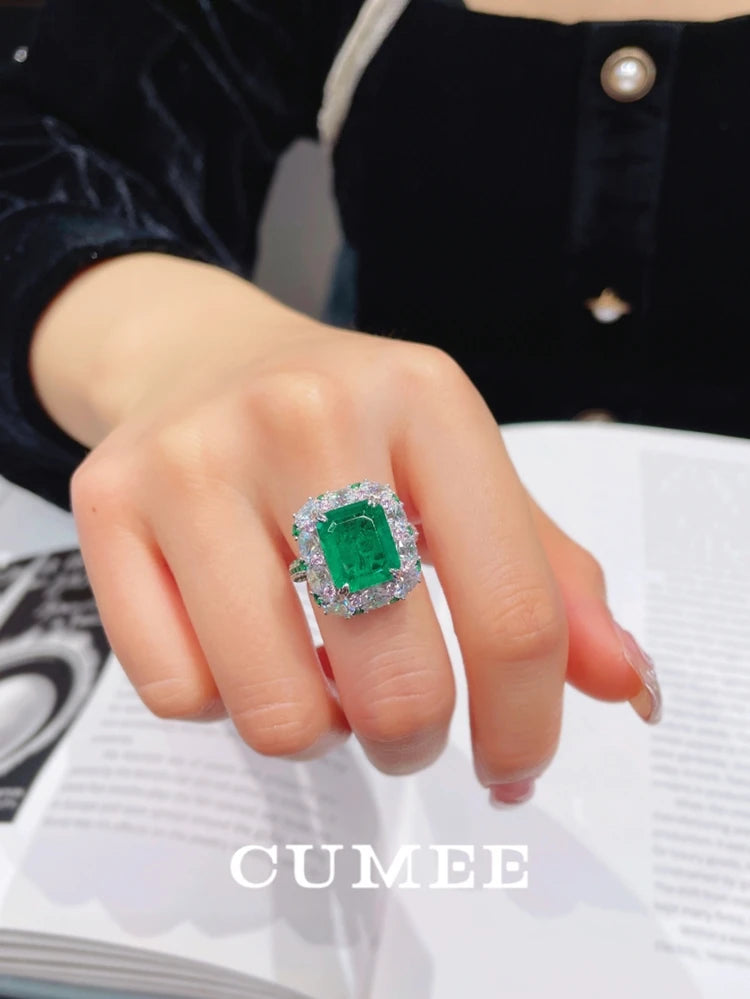 Created Gemstone Ring for Women 925 Sterling Silver Ring for Women Promise Ring for Her Engagement Ring Anniversary