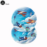 Fighter Plates Airplane Birthday Party Decor Plane Plates Blue Sky Plates Two Fly Paper Plates Napkins Party Supplies for Boys
