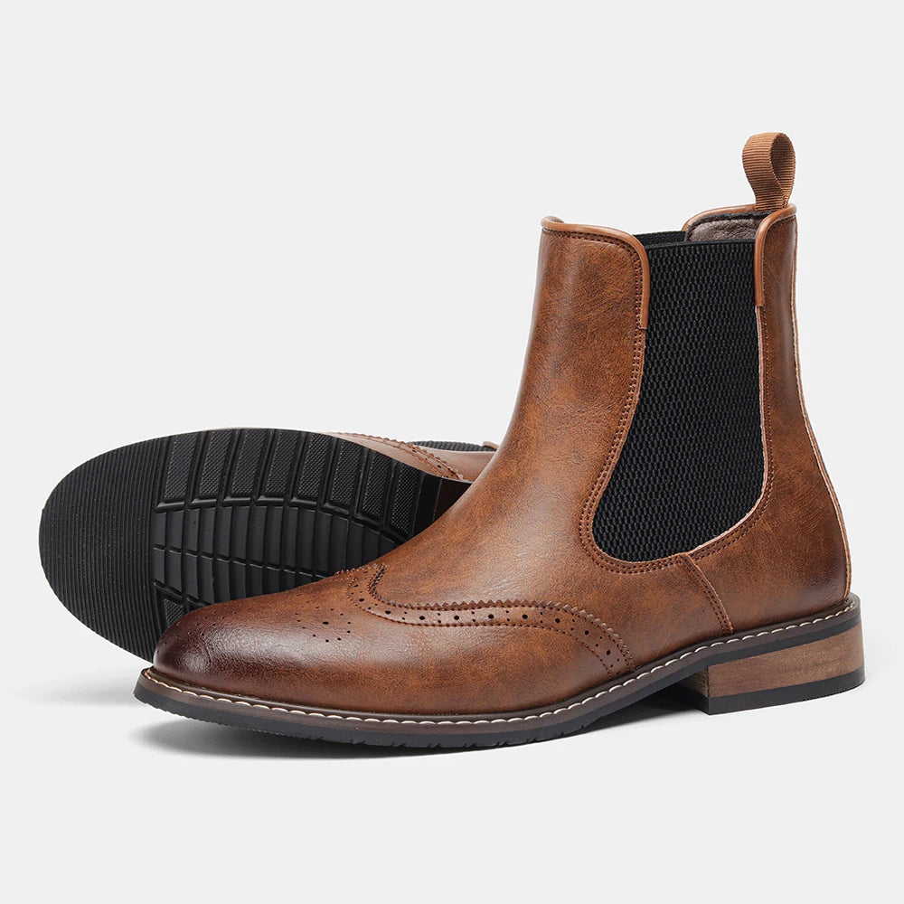 Soft Leather Men Chelsea Boots Ankle Boots Comfortable Men Boots