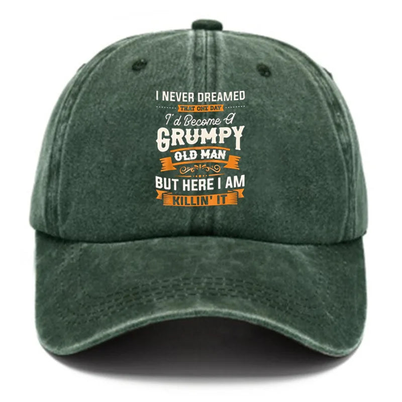Men's baseball cap with fun printed patterns for daily leisure and outdoor travel equipment, hiking and camping hats