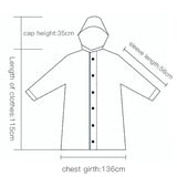 Black Raincoat Portable EVA Raincoats for Adults Reusable Rain Ponchos with Hoods and Sleeves Lightweight Raincoats