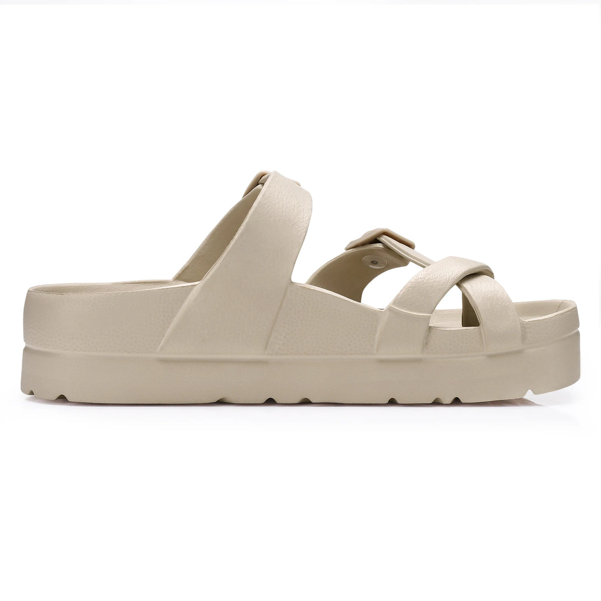 Eyriphy Adjustable Buckle Women Sandals Thick Sole Open Toe House Sandals Pillow Sandals With Arch Support Cozy Casual Sandals
