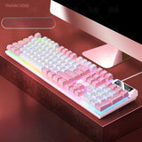 Advanced K500 gaming wired keyboard with color blocking and luminous mechanical feel, desktop computer keyboard