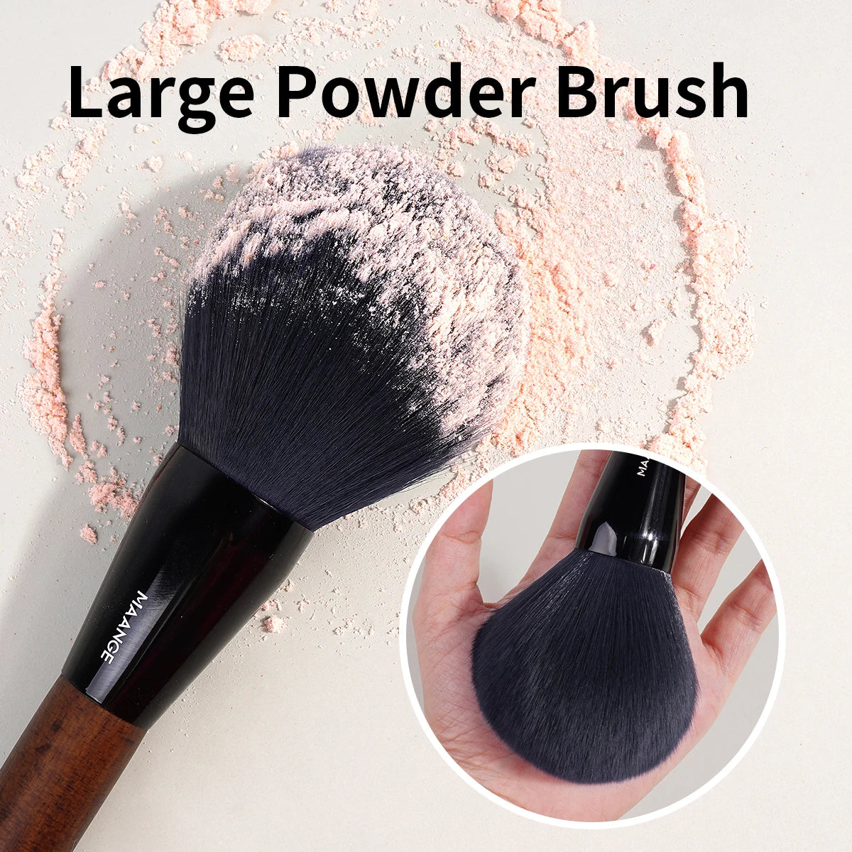 MAANGE 1PC Professional Powder Brush Large Soft Dense Bristle Blush Brush Blending Cosmetic Makeup Brushes Tool for Beauty Gift
