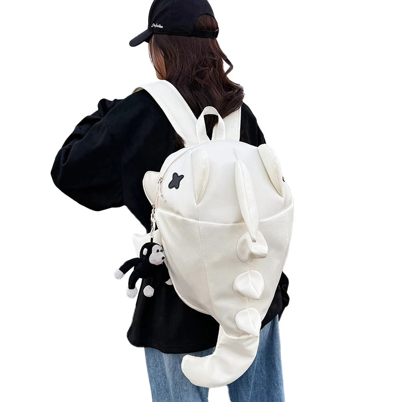 Cartoon Dinosaur Kawaii Backpack College Bag For Boy Girls Unisex Multifunction Waterproof Travel  Bag Fashion Funny School Bag