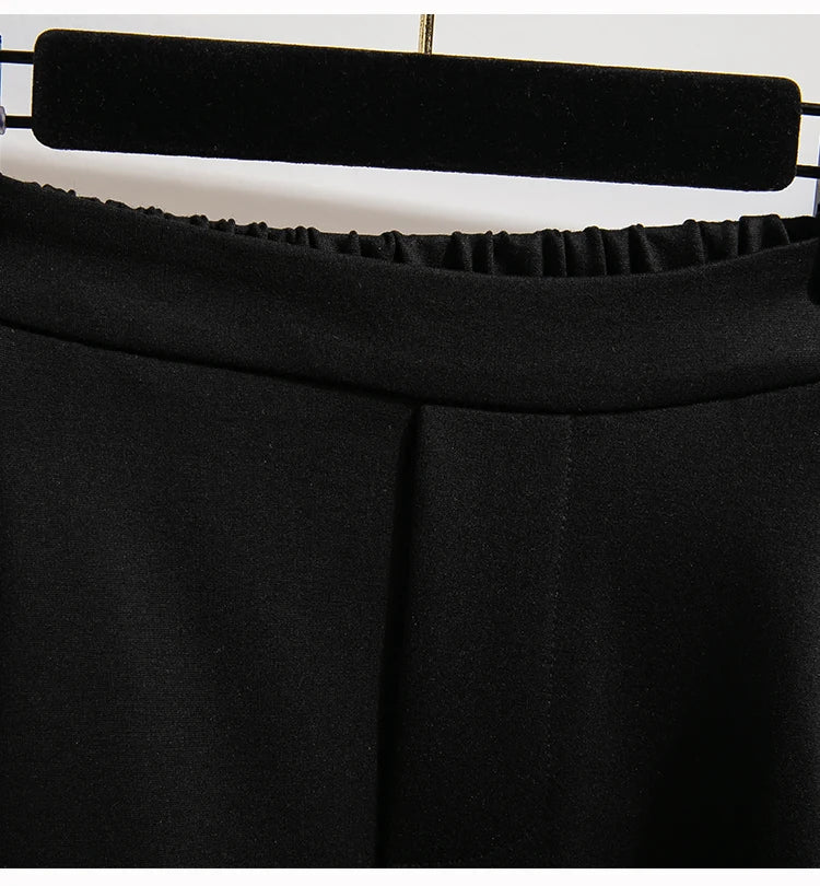 Woolen Pants For Women Harem Pencil Pants 2025 Autumn Winter High Waist Big Stretch Korean Style Casual Lady Suit Pants Trousers