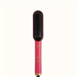 1 piece of straight hair comb, 2-in-1 electric straight hair curling styling tool, multifunctional straight hair straightener