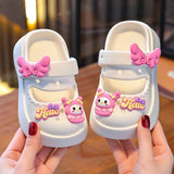 Cute Cartoon Kawaii Sanrioed Kuromi Hellokitty Girls' Sandals Summer New Princess Shoes Indoor Bathroom Slippers