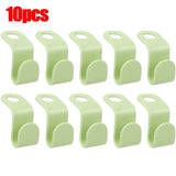 50/5Pcs Clothes Hanger Hooks Space Saving Closet Connector Hook Cascading Hanger Plastic Extender Clips Wardrobe Coat Organizer