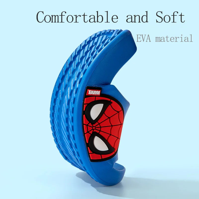 Animation Kid Slippers for Boy Summer Beach Indoor Slippers Cartoon Spiderman Home Soft Non-Slip Children Slippers Garden Shoes