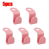 50/5Pcs Clothes Hanger Hooks Space Saving Closet Connector Hook Cascading Hanger Plastic Extender Clips Wardrobe Coat Organizer