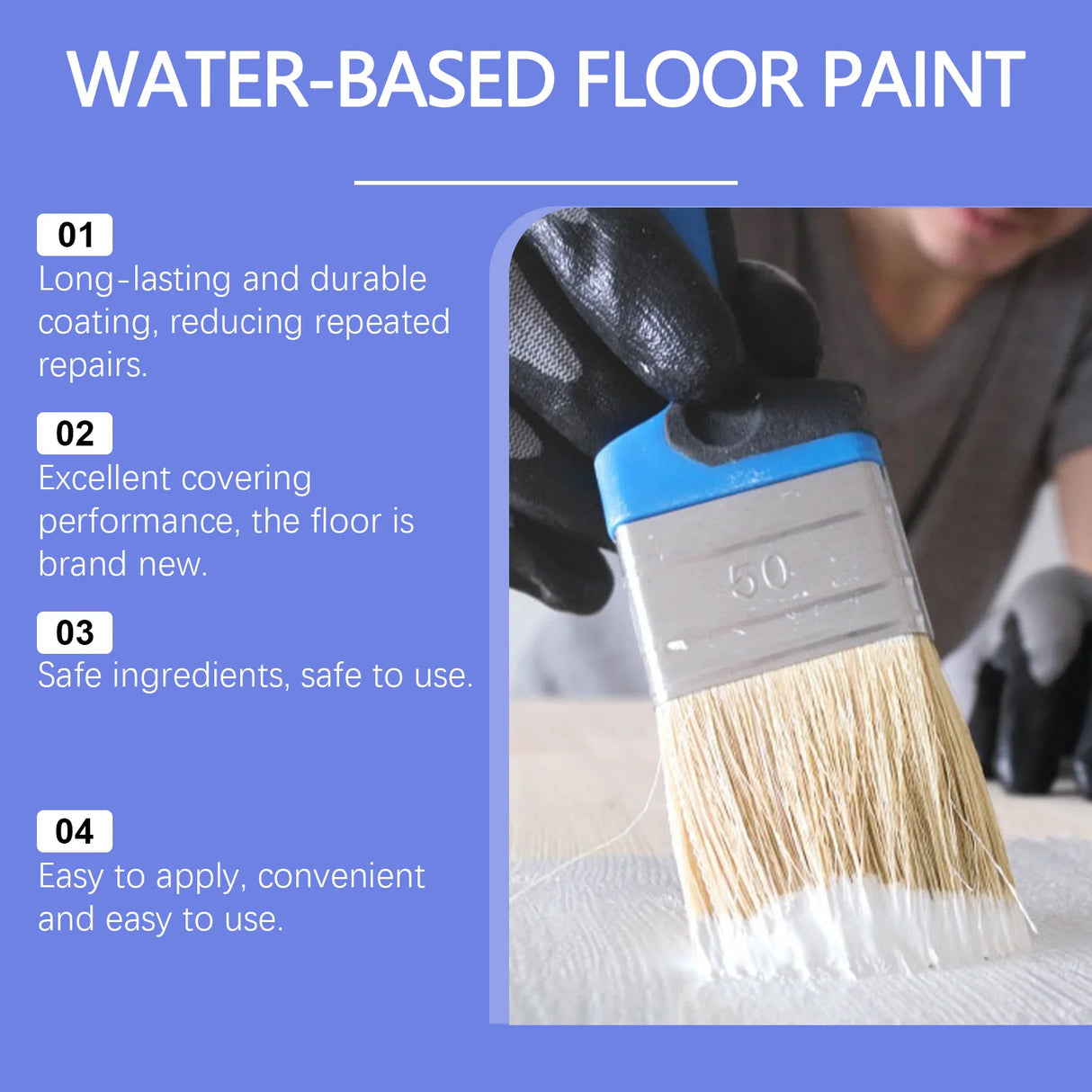 Water Based Waterproof Epoxy Floor Paint Protective Floor Paint Durable Long-Lastingwaterproof Attractive Small Package Size