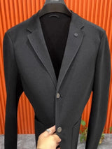Jacket for Men Long Coats Single Breasted Striped Man Suits and Blazers Simple Original Classic Menswear Fashion 2024 Casual