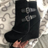 2022 New Autumn Winter chunky Ankle boots Women's warm boots Handmade fashion retro boots Mom Boots Ladies Boots