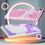 Advanced K500 gaming wired keyboard with color blocking and luminous mechanical feel, desktop computer keyboard