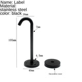 Black Stainless Steel Wall Hook Heavy Duty Fixed Pad Eye Plate Deck Door Buckle U/J-Shaped Heavy Duty Ceiling Mount Hanger
