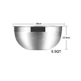 Walfos Stainless Steel Mixing Bowls Non Slip Nesting Whisking Bowls Set Mixing Bowls For Salad Vegetables Eggs Cooking Baking